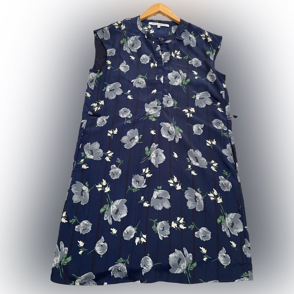 Collective Concepts Women’s Floral Midi Dress Size:M Color:Navy